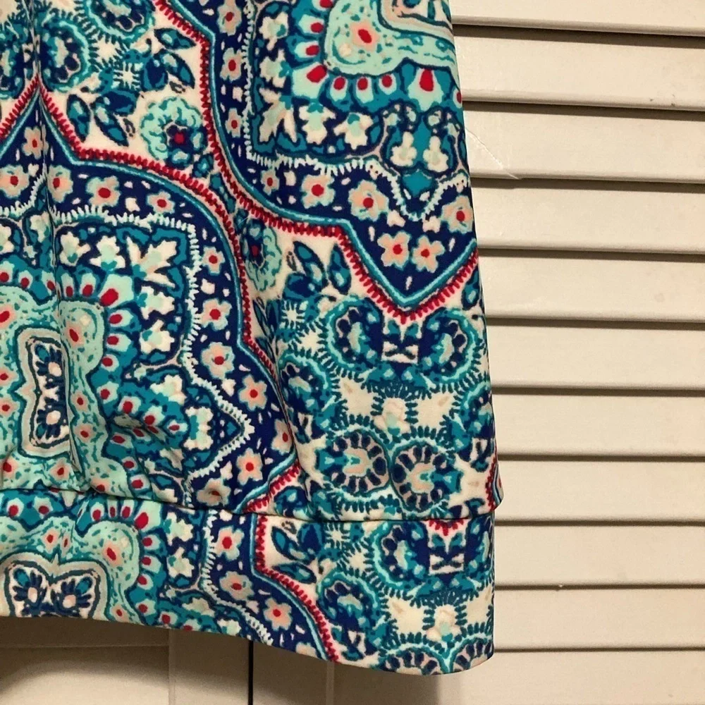 Athleta Monaco Blue And Pink Blousy Tankini Swim Top Size 32B
